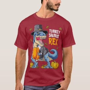 T-shirt Dinosaur Thanksgiving Boys Turquie Saurus T re