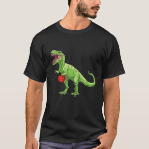 T-shirt Dinosaur Trex Joueur De Basketball Pour Garçon