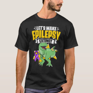 T-shirt Dinosaur Trex Soutien Epilepsie Survivant Epilepsi