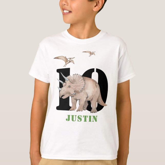 T-shirt Dinosaur Triceratops (Devant)