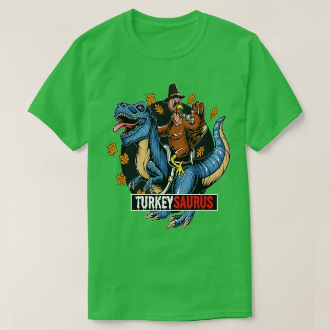 T-shirt Dinosaur Turkeysaurus Boys Turkey Saurus T rex Pil (Design devant)