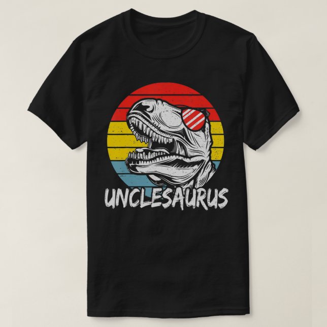 T-shirt Dinosaur Unclesaurus  Uncle Sayings  (Design devant)
