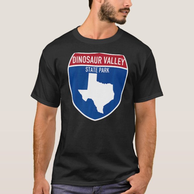 T-shirt Dinosaur Valley State Park Texas Highway Vacances (Devant)
