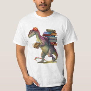 T-shirt Dinosaur ver de livre - Imaginaire mignon Lecture