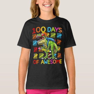 T-shirt Dinosaure 100 jours de l'école de retour à l'école