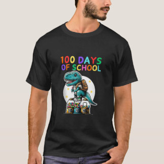 T-shirt Dinosaure 100 jours de machine à gumball scolaire 