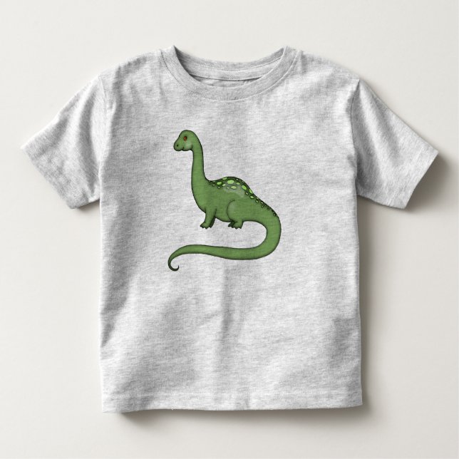 T-shirt Dinosaure à col long mou pour enfants (Devant)