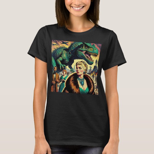T-shirt Dinosaure à la recherche du déjeuner ! (Devant)