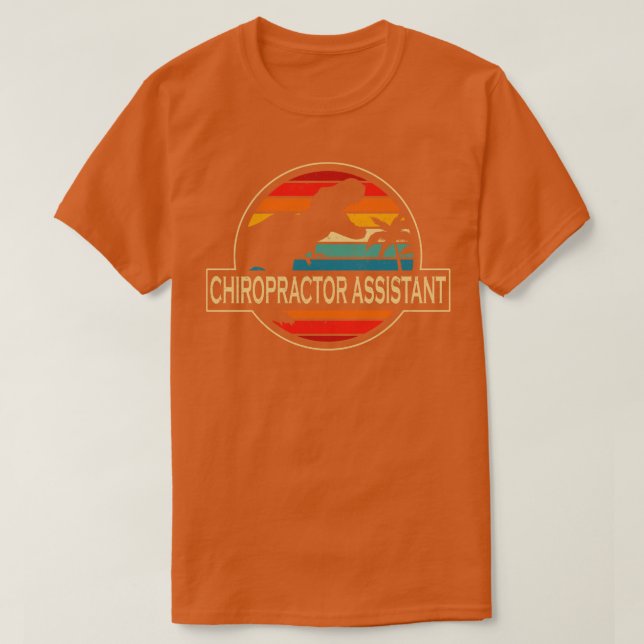 T-shirt Dinosaure adjoint chiropraticien (Design devant)