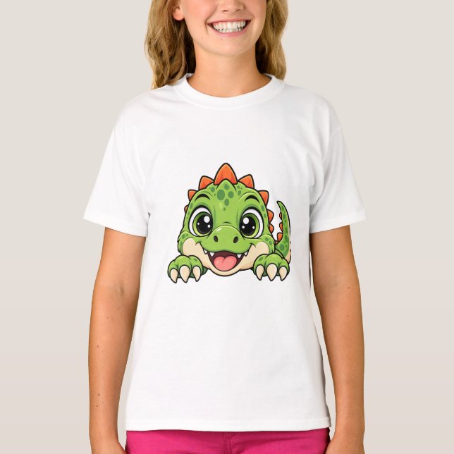 T-shirt Dinosaure Adorable Peekaboo (Devant)