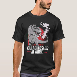 T-shirt Dinosaure Adulte Au Travail Paléonthologie Lizard