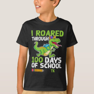 T-shirt Dinosaure Amusant J'Ai Parcouru 100 Jours D'École