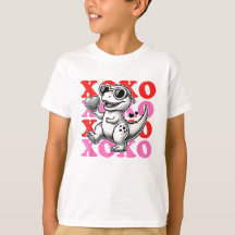 Dinosaure avec Motif Xoxo pour la Saint Valentin