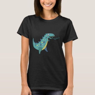 T-shirt Dinosaure bleu T Rex Ba