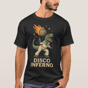 T-shirt Dinosaure Boule à Facettes Humour Drôle Danse T Re