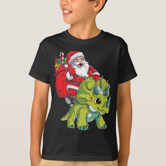 T-shirt Dinosaure Christmas Boys X (Devant)