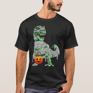 T-shirt Dinosaure Citrouille Halloween Pour Enfants Garçon