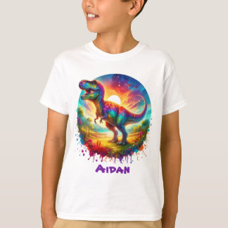 T-shirt Dinosaure coloré amusant