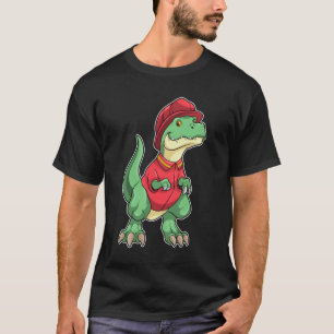 T-shirt Dinosaure comme pompier avec casque d'incendie