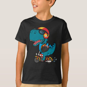 T-shirt dinosaure cool à moto