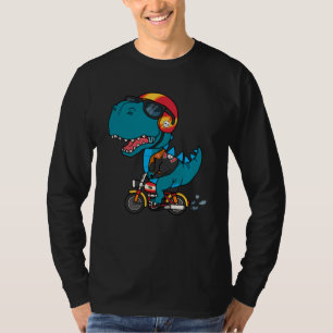 T-shirt dinosaure cool à moto