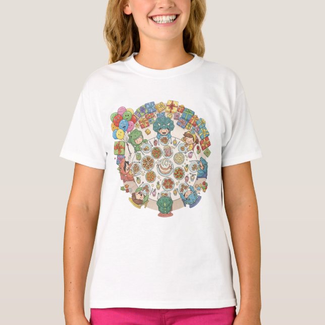 T-shirt Dinosaure Costume pour enfants (Devant)