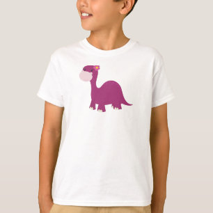 T-shirt Dinosaure Cute, Dinosaure Fille, Dinosaure Rose, D