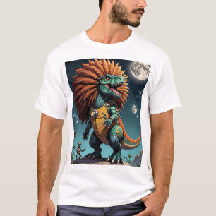 T-shirt Dinosaure Cyber-guerrier Futuriste Sci-Fi Art Tee