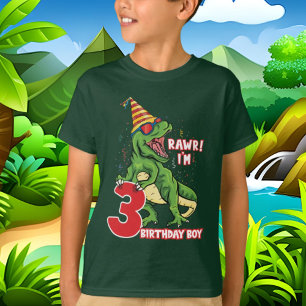 T-shirt dinosaure d'anniversaire