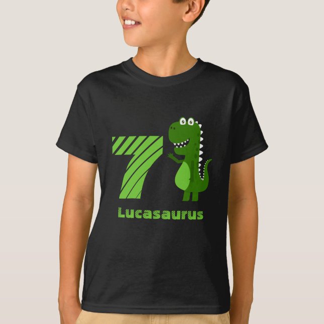 T-shirt Dinosaure d'anniversaire personnalisé (Devant)