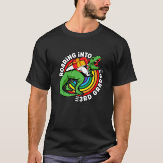 T-shirt Dinosaure De 3E Année T Rex Rex Retour À L'École K