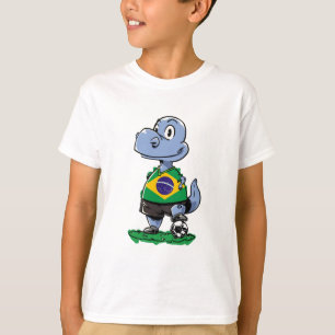 T-shirt Dinosaure de football - Brésil