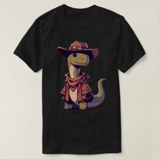 T-shirt dinosaure de Kawaii Brontosaurus Cowboy