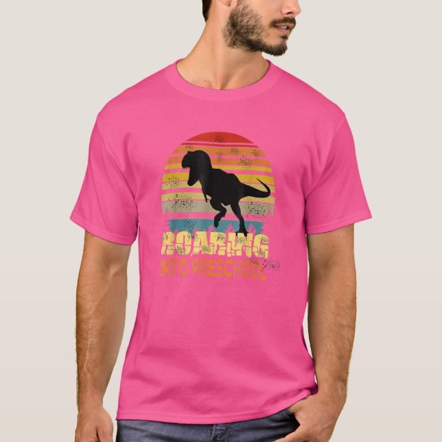 T-shirt Dinosaure De L'École Primaire Rôtir À L'École Prem (Devant)