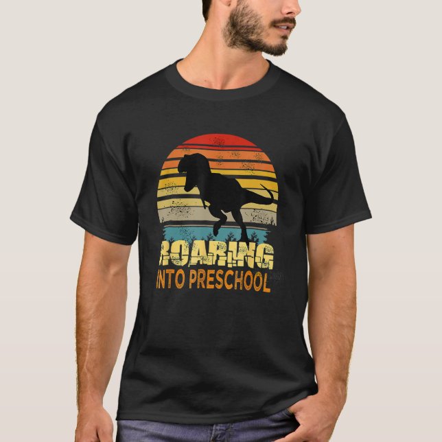 T-shirt Dinosaure De L'École Primaire Rôtir À L'École Prem (Devant)