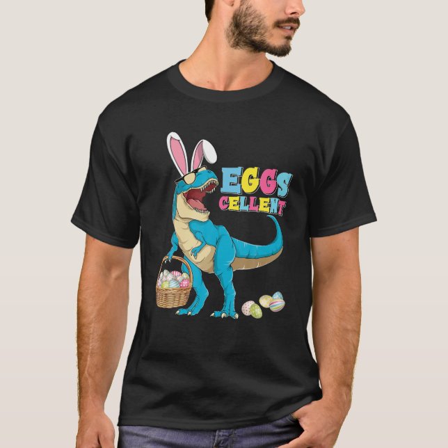 T-shirt Dinosaure de Pâques Bunny Rex OEufs de Pâques Cell (Devant)