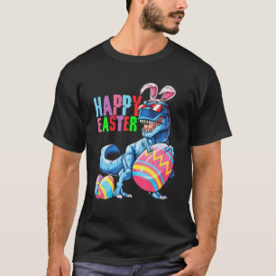 T-shirt Dinosaure de Pâques Bunny T Rex Garçons Filles Enf