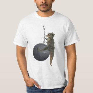 T-shirt Dinosaure de T-Rex détruisant la boule