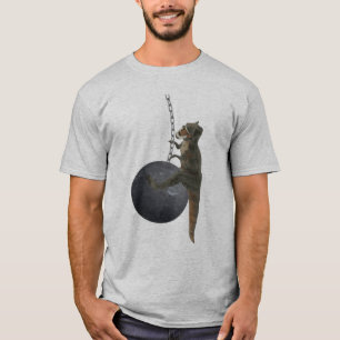 T-shirt Dinosaure de T-Rex détruisant la boule