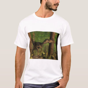 T-shirt Dinosaure de Velociraptor dans la forêt