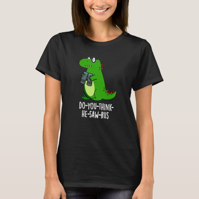 T-shirt Dinosaure Dinosaure Pun Dark BG (Devant)