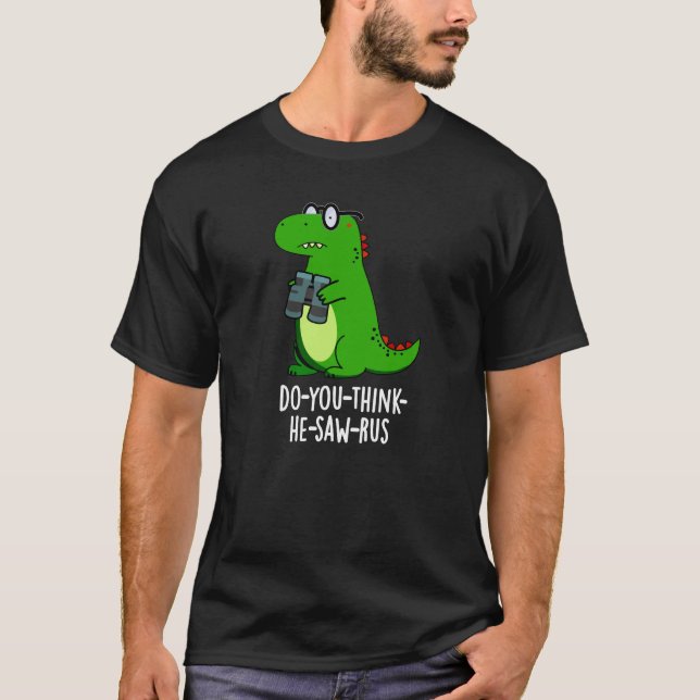 T-shirt Dinosaure Dinosaure Pun Dark BG (Devant)