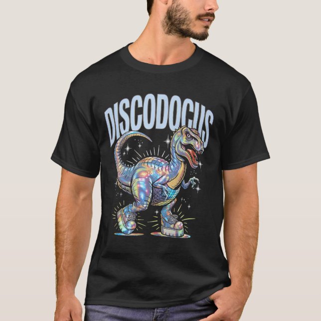 T-shirt Dinosaure disco Diplodocus dinosaure dansant drôle (Devant)