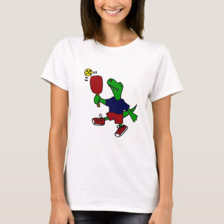 T-shirt Dinosaure drôle de T-Rex jouant Pickleball