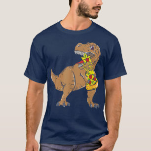 T-shirt Dinosaure Drôle Manger Pizza Slice Lover T Re