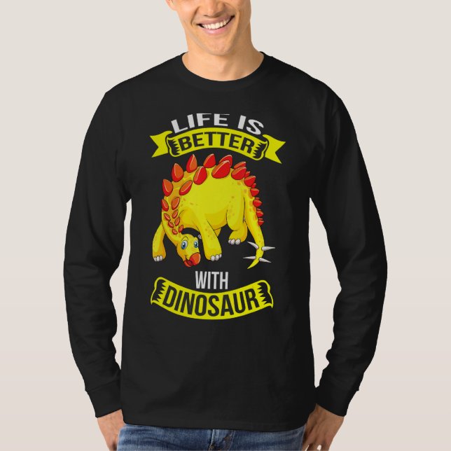 T-shirt Dinosaure Du Crétacé Période Cute Dinos (Devant)