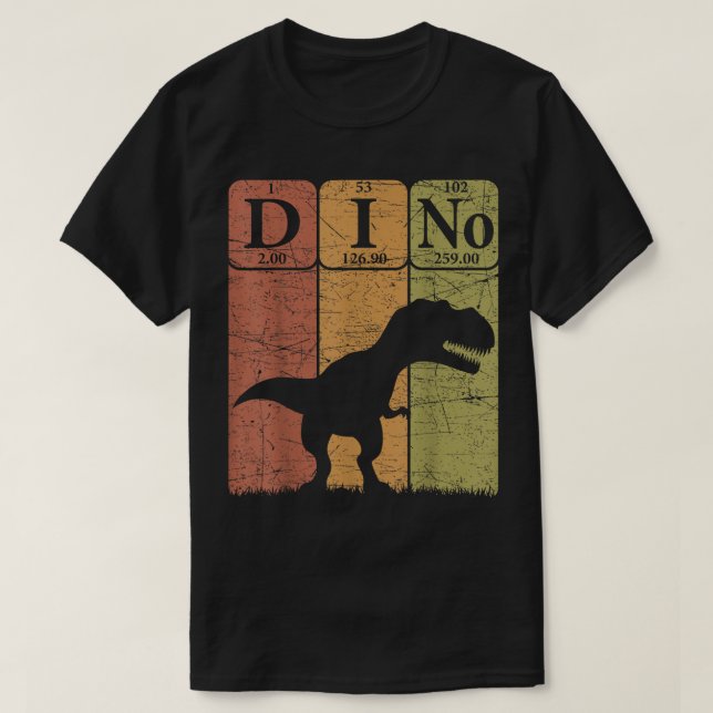 T-shirt Dinosaure Éléments de tableau périodique T Rex Din (Design devant)