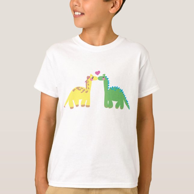 T-SHIRT DINOSAURE ET GIRAFE (Devant)