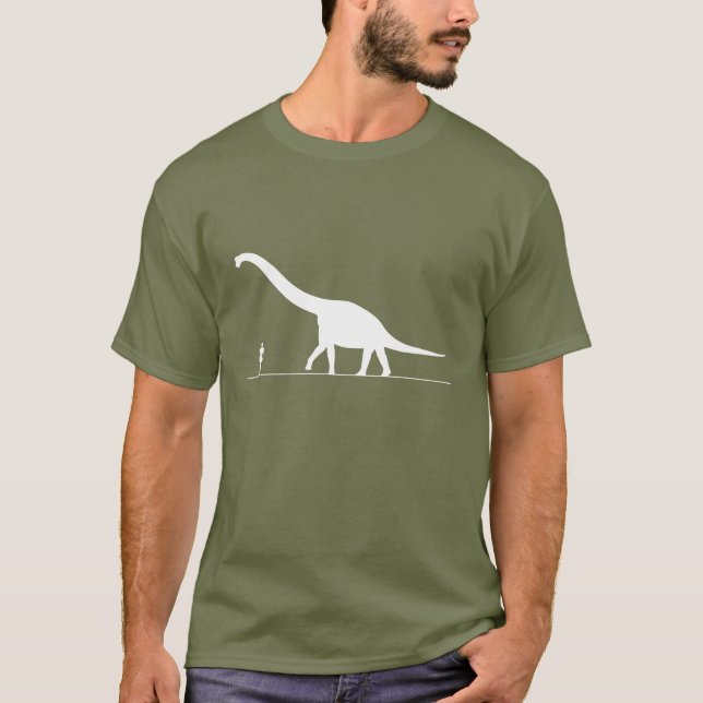 T-shirt Dinosaure et homme (Devant)