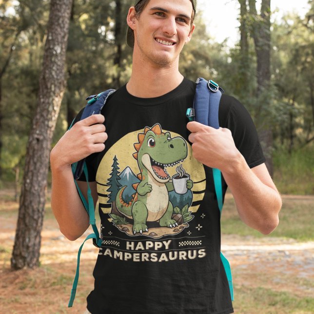 T-shirt Dinosaure extérieur Happy Campersaurus Funny Campi (Créateur téléchargé)